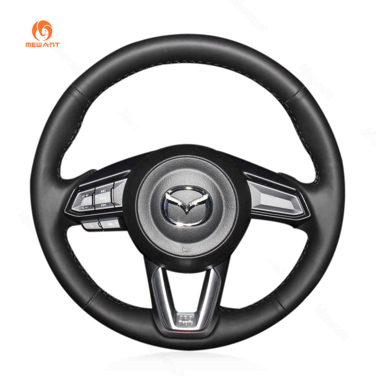 ハンドルカバー マツダ 3 アセラ 6 アテンザ CX-3 CX3 CX-5 CX5 CX-8 CX8 レザー 2016-2024