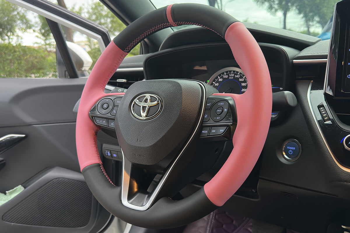 MEWANT 手縫いブラックマイクロファイバーレザー自動車ハンドルカバー マツダ3 2014-2016 マツダ6 2014-2016 マツダ2 2015-2017 CX-3 2016-2017 CX-5 2013-2016 COMFORT MICROFIBER コンフォートマイクロファイバー MOMO